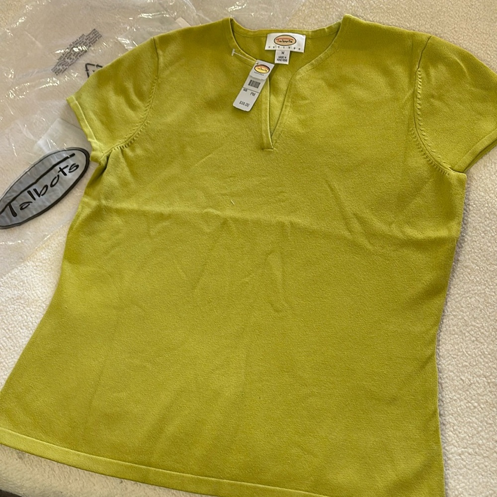 New with Tag - Talbots Shirt Sleeve Top, Petite size M